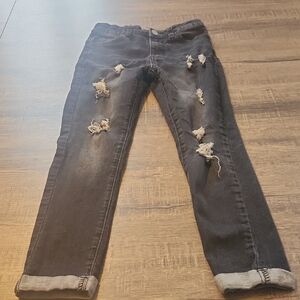Distressed Black Jeans